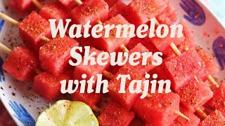 Watermelon Skewers with Tajin