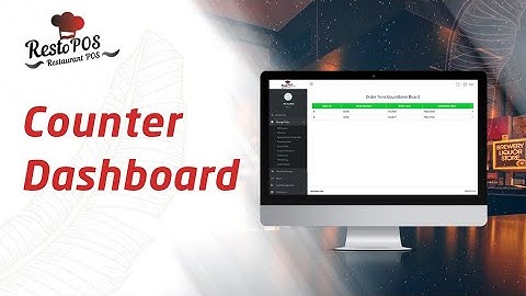 Restaurant POS System Demo | The Counter Dashboard in RestoPOS |