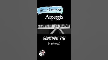 G minor Arpeggios - Dominant 7th, Diminished 7th #shorts #piano #arpeggio #minorscale