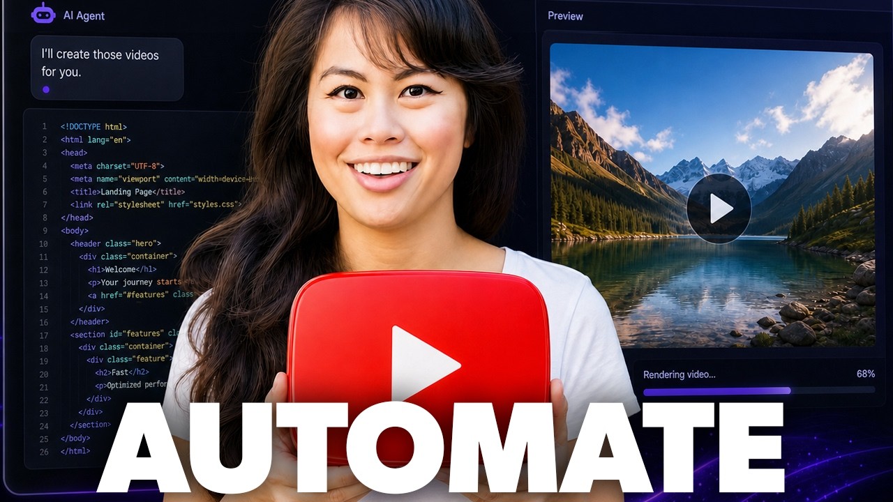 AI Agent Makes Unlimited Free Videos (Hyperframes Tutorial)