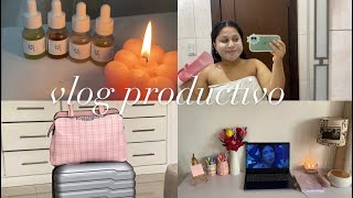 vlog productivo| limpieza profunda a mi cuarto, empaca conmigo, self care night ‍♀