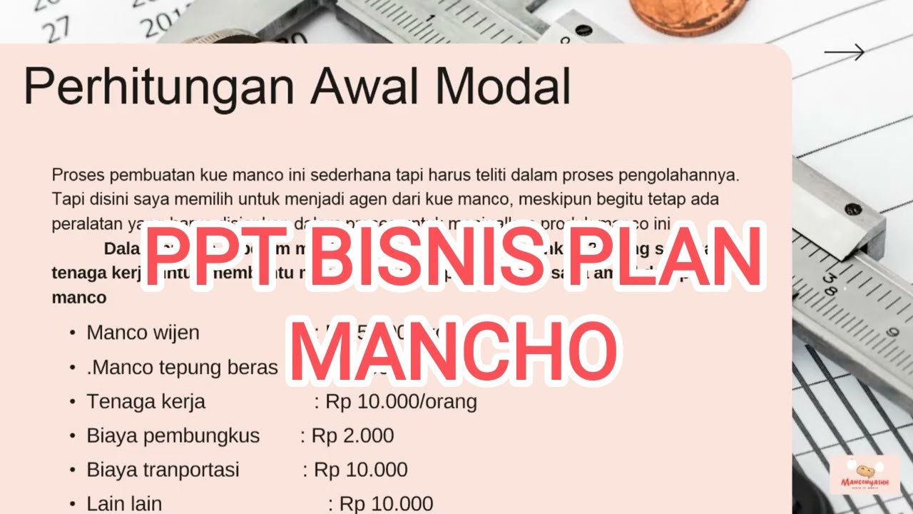 PPT Proposal Usaha Mancho | Download PowerPoint Bisnis Plan Oleh-oleh