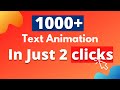 How to animate a text in just 2 clicks  professional text animation  explainer