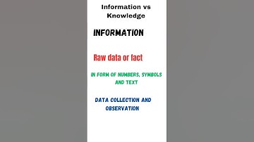 Information vs Knowledge | Difference between Knowledge and Information | English Vocabulary