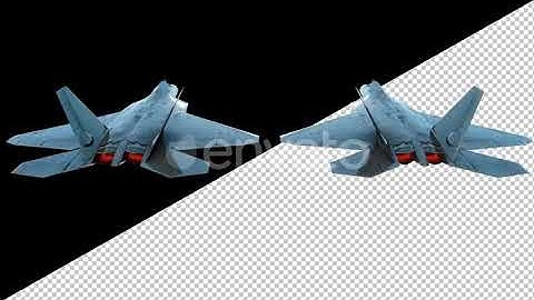 Combat Jet Fighter On Alpha Channel Loops V3 | Motion Graphics - Envato elements