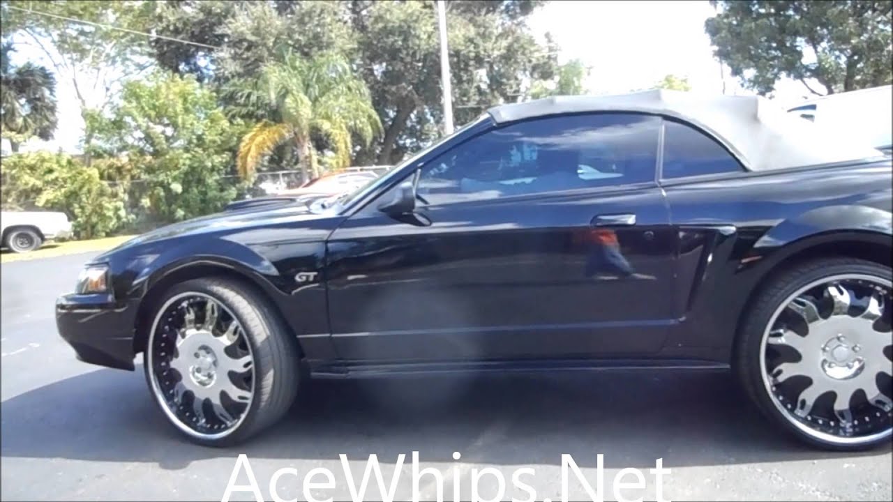 AceWhips.NET- Black Ford Mustang GT Vert on 24