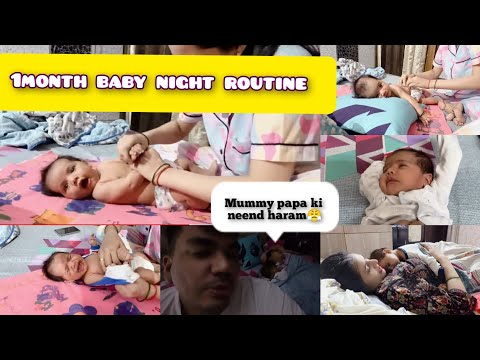 One month baby night routine vlog| Bunny ne udayi raato ki neend😡| Dadu ka birthday celebration 🎉