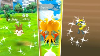 GLOBAL SPAWNS OF SHINY EMOLGA ARE NOW LIVE! Shiny Zapdos Returns / Riolu Eggs