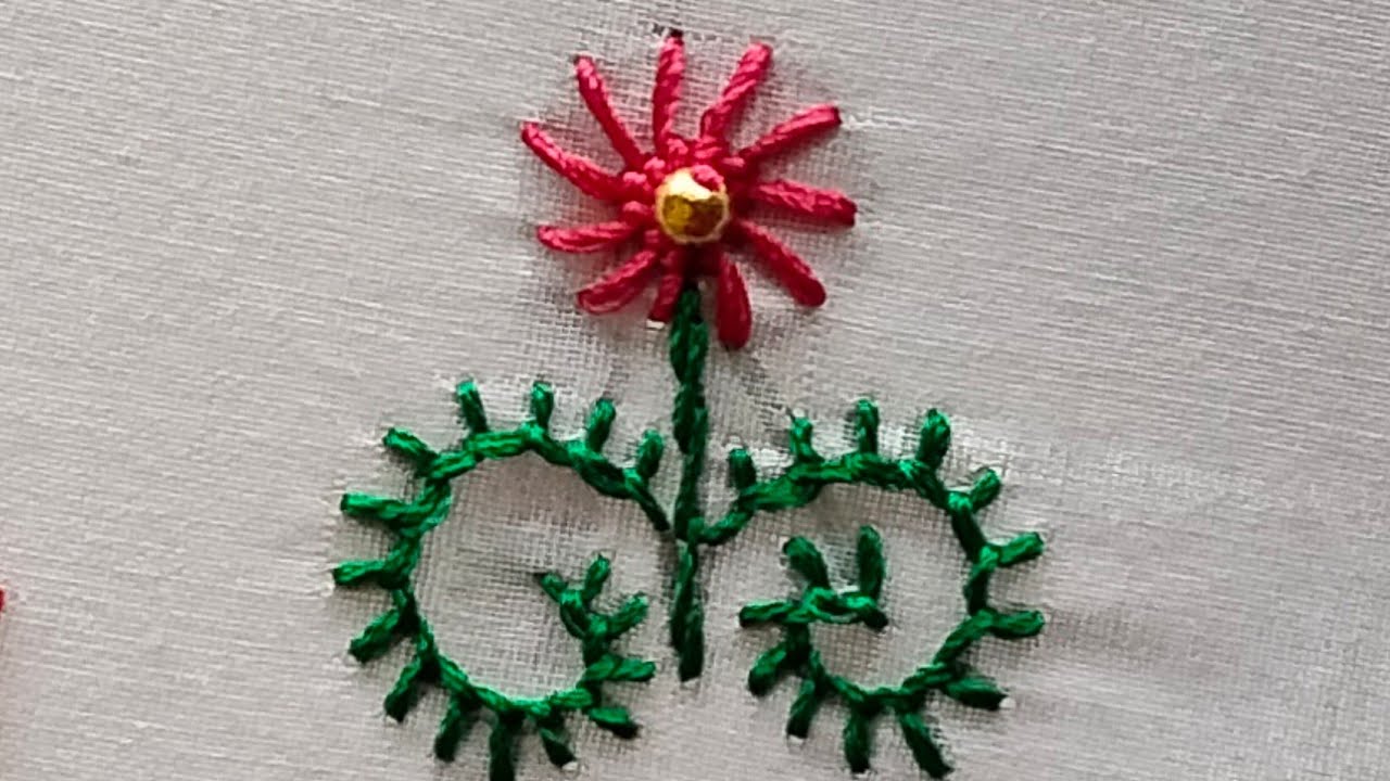 Hand embroidery/flower design for buttonhole stitch/tricks
