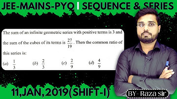 The sum of an infinite geometric series with positive terms is 3 and the sum of th || Let