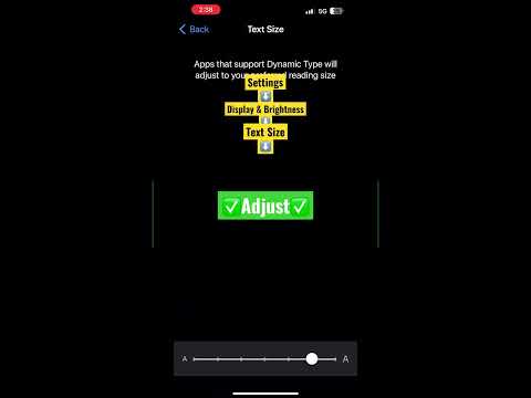 How to adjust or change the text size on iPhone