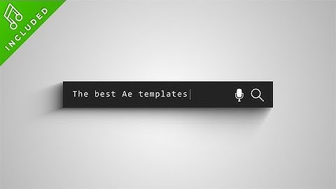 Search Bar Logo Reveal After Effects Template