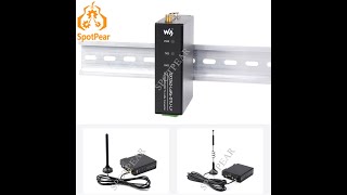 Spotpear RS232/RS485/RS422 to LoRa Rail-type data transmission terminal DTU for Sub-GHz LF/HF