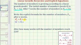 Ex:  Write an Explicit Equation to Model Linear Growth