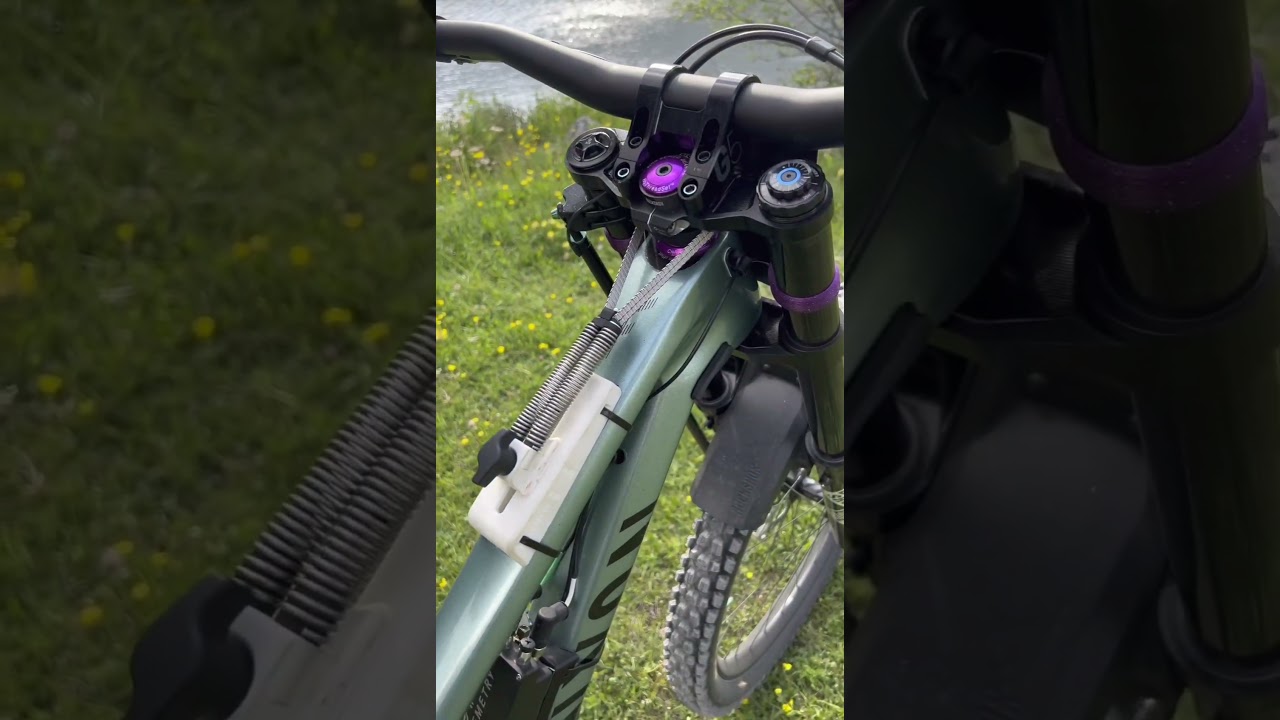 KIS Lenkungsstabilisator am Canyon Sender beim Downhill World Cup