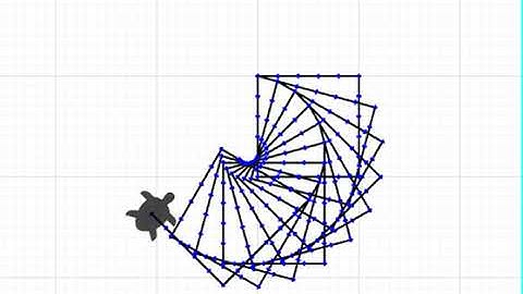 Turtle square pattern