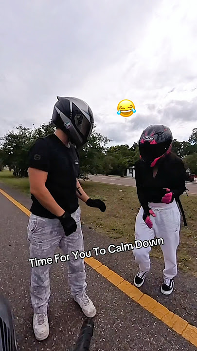 When Your Backpack Is Too Touchy #bikergirl #bikercouple #biker #motorcycle #bikelife #backpack
