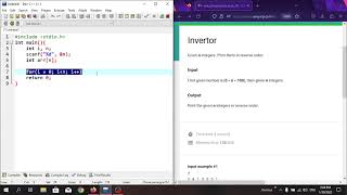 Invertor in C programming language. #Eolymp problem 2098 .