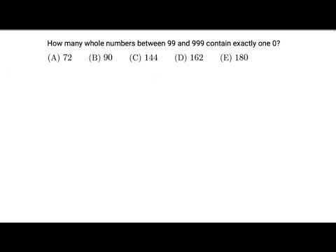 AMC 8 2002 Problem 19 - How many whole numbers between 99 and 999 ...
