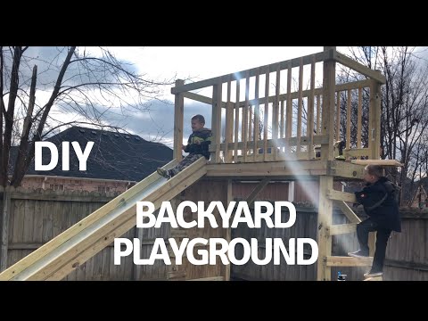 DIY Backyard Playground out of lumber