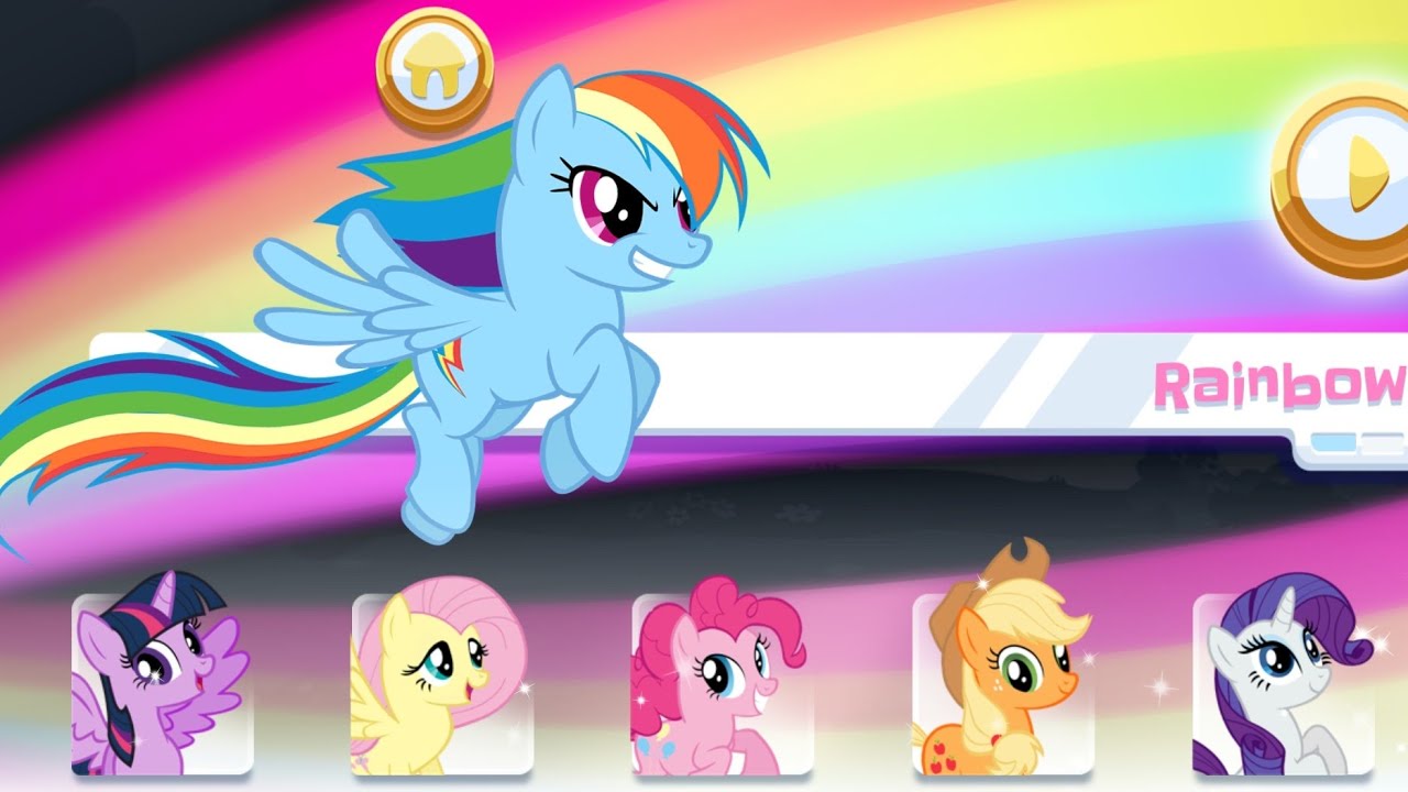My little pony rainbow running game - YouTube