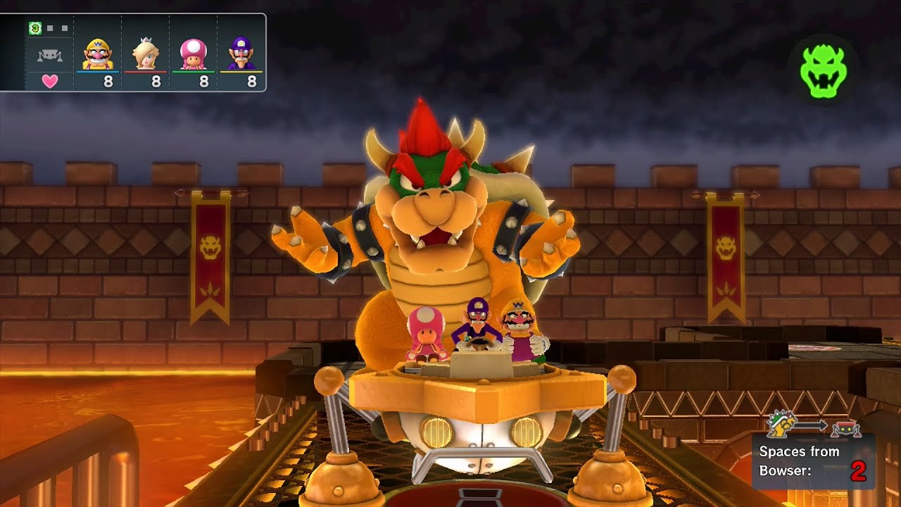 Mario Party 10 Bowser Party #396 Wario, Rosalina, Toadette, Waluigi Chaos Castle Master Difficulty