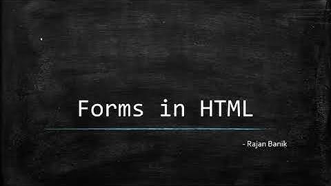 How to create forms in HTML |HTML Tutorial Video | Part 6 | Rajan Banik