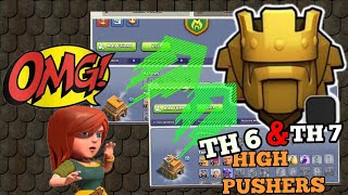 OMG!! Strange Th7 And Th 6 Trophy Pushers  In Clash Of Clans || TH 6 TROPHY PUSH TO LEGEND LEAGUE||