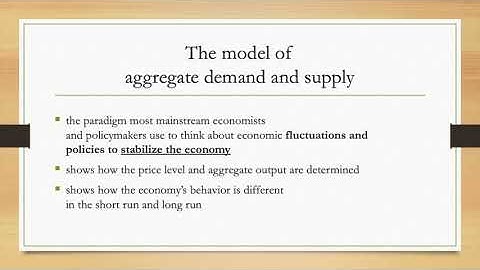 Macroeconomics 101 ~ 1.3 Model setup for AS AD