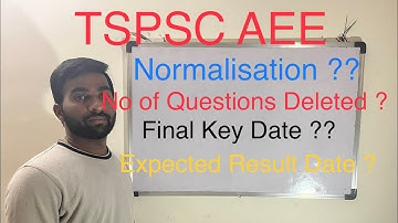 TSPSC AEE final key date !! Normalisation?? #tspsc #aee #normalization