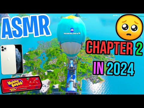 ASMR Gaming 🥺 Fortnite Chapter 2 in 2024 iPhone Relax Gum Chewing 🎮🎧 Controller Sounds + Whispers 💤