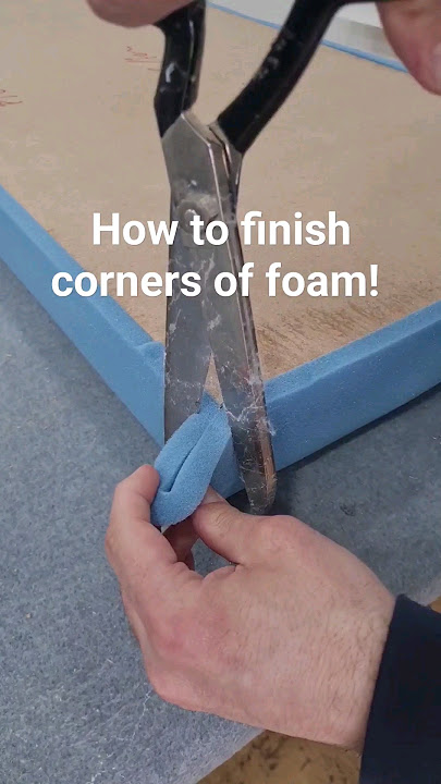 How to finish corners with foam for upholstery | FaceliftInteriors #upholstery #diy #howto