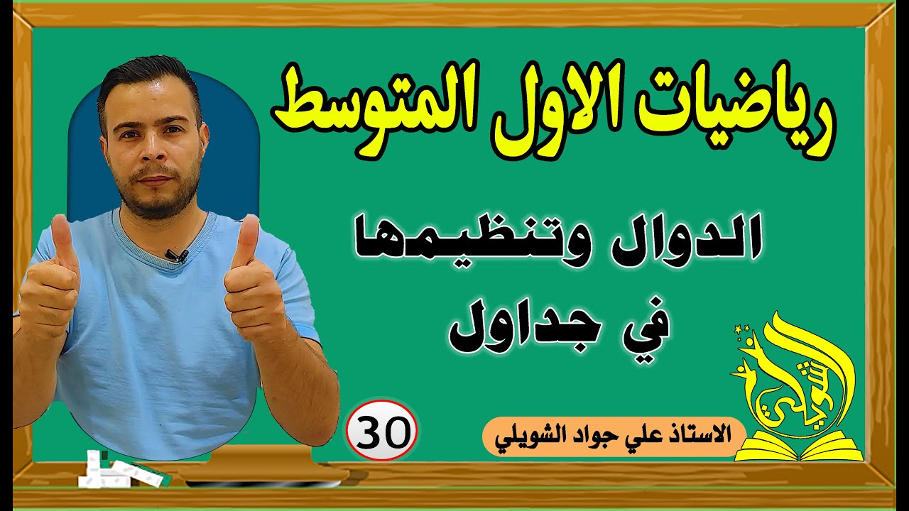 رياضيات الاول متوسط /الدوال وتنظيمها في جداول / صفحة 84