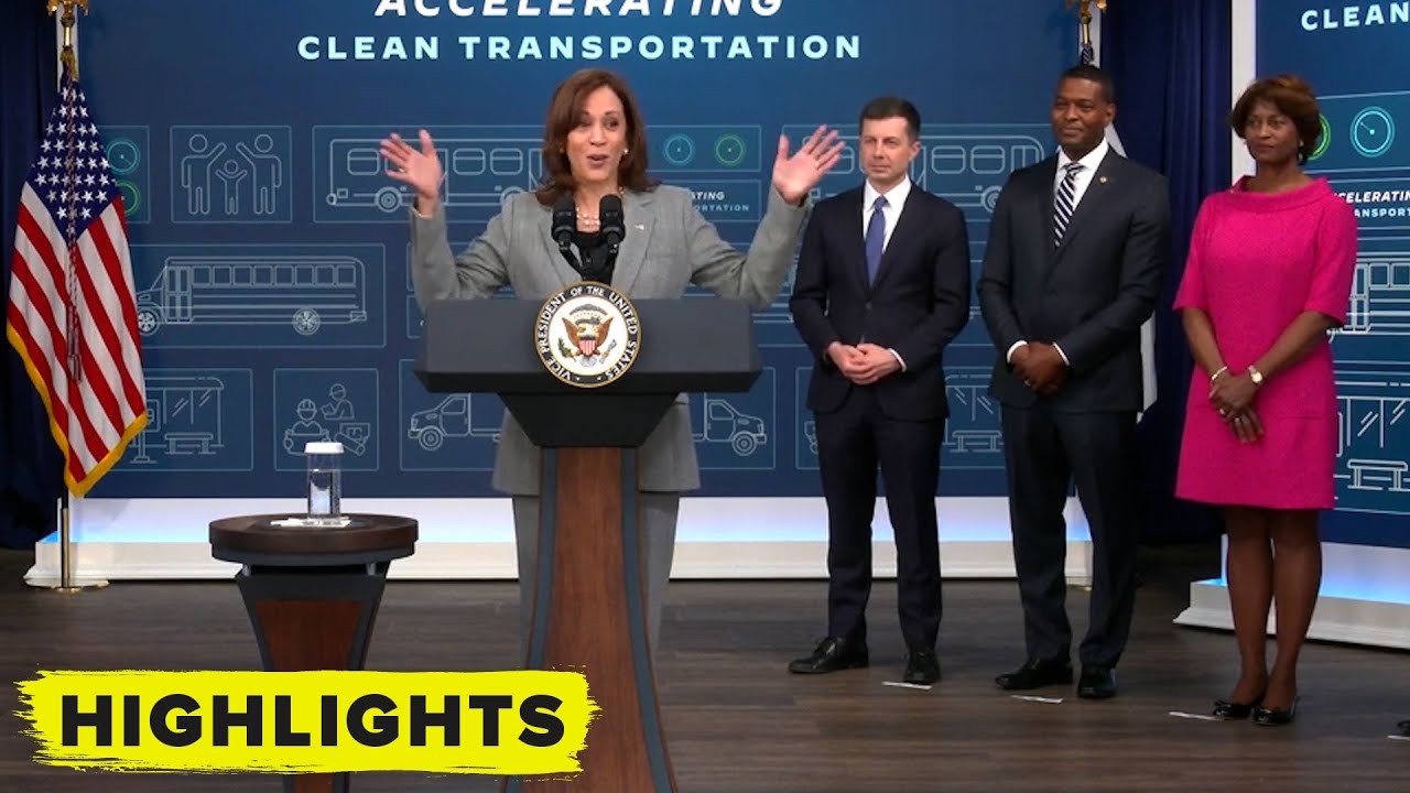 Watch VP Kamala Harris Reveal Plan to Electrify US Buses