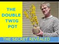 How to make a twig pot with 2 nozzles woodturning a twig pot