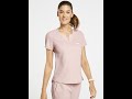 Jaanuu 1 Pocket Tuck In Top Blushing Pink And Gray Scrub Supply Com