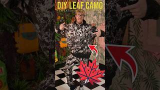 DIY Leaf Camo 🍁 (Easy Fall Project) #diy #upcyclingfashion #camo #crafts  #fallfashion
