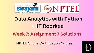 Data Analytics with Python Week 7 Assignment Answers (100%)||Jan 2024|| NPTEL