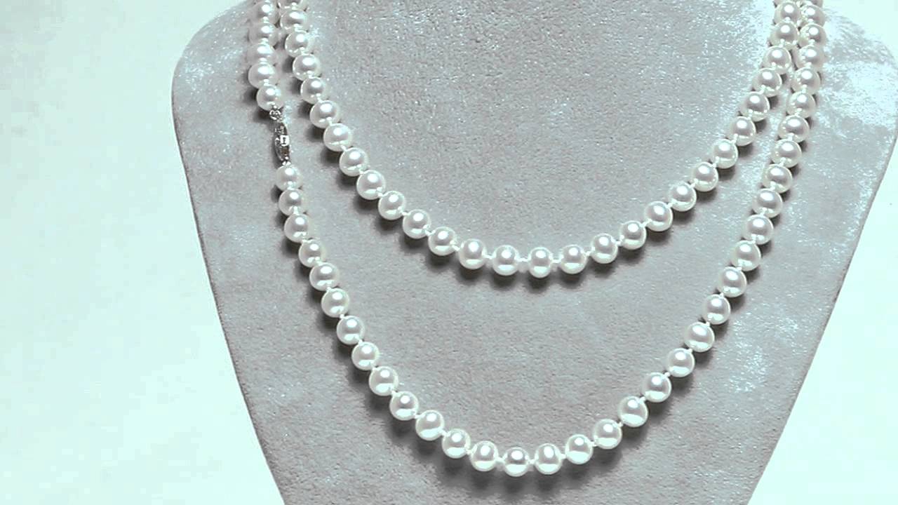 35inch Opera Length Akoya Pearl Necklace 35inch Opera Length 67mm AAA