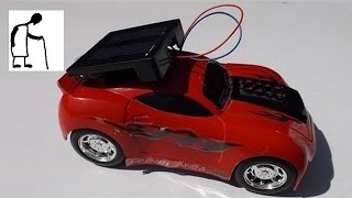 Solar conversion for toy car using fluttering solar dragonfly components