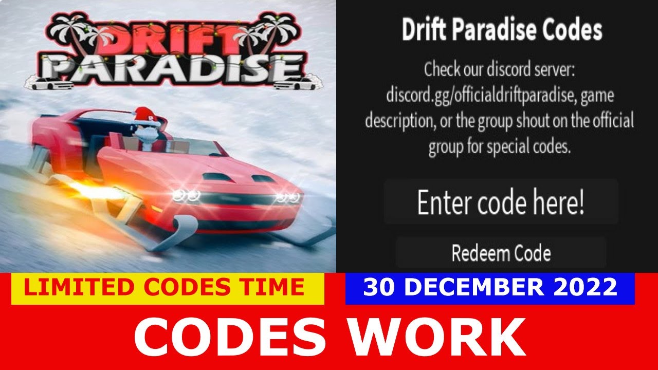 *CODES WORK* [TUNING + 15 CARS + 6 MAPS] Drift Paradise ROBLOX