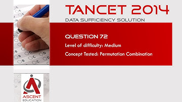 TANCET Previous Year Paper : Q72 of TANCET 2014 DS : Permutation Combination