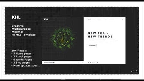 KHL - Modern Multipurpose Minimal HTML5 Template | Themeforest Templates