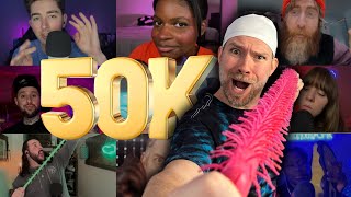 EPIC ASMR fast 50K COLLAB with FRIENDS 🥳