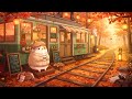 Lofi Cat’s Autumn Railway Café 🍁🚂 Relaxing Ambience & Lofi for Study & Focus