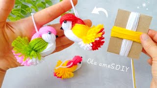 It's so Cute 💖☀️ Super Easy Bird Making Idea with Yarn and Cardboard - You will Love It - DIY Crafts