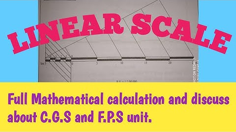 Full Mathematical calculation of Linear scale and discuss about unit .