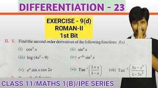 DIFFERENTIATION 23/Exercise-9 (d)/Roman-II/1stBit/Class 11/Maths 1(B)/AP&TS