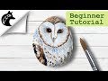 Rock painting tutorial for beginners owl