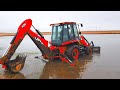 The tractor excavator jcb washing with fun  jcb tui tui funny part 2 new funny